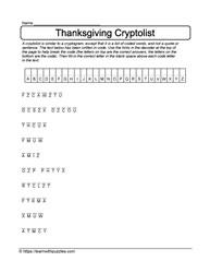 Thanksgiving Cryptolist #13